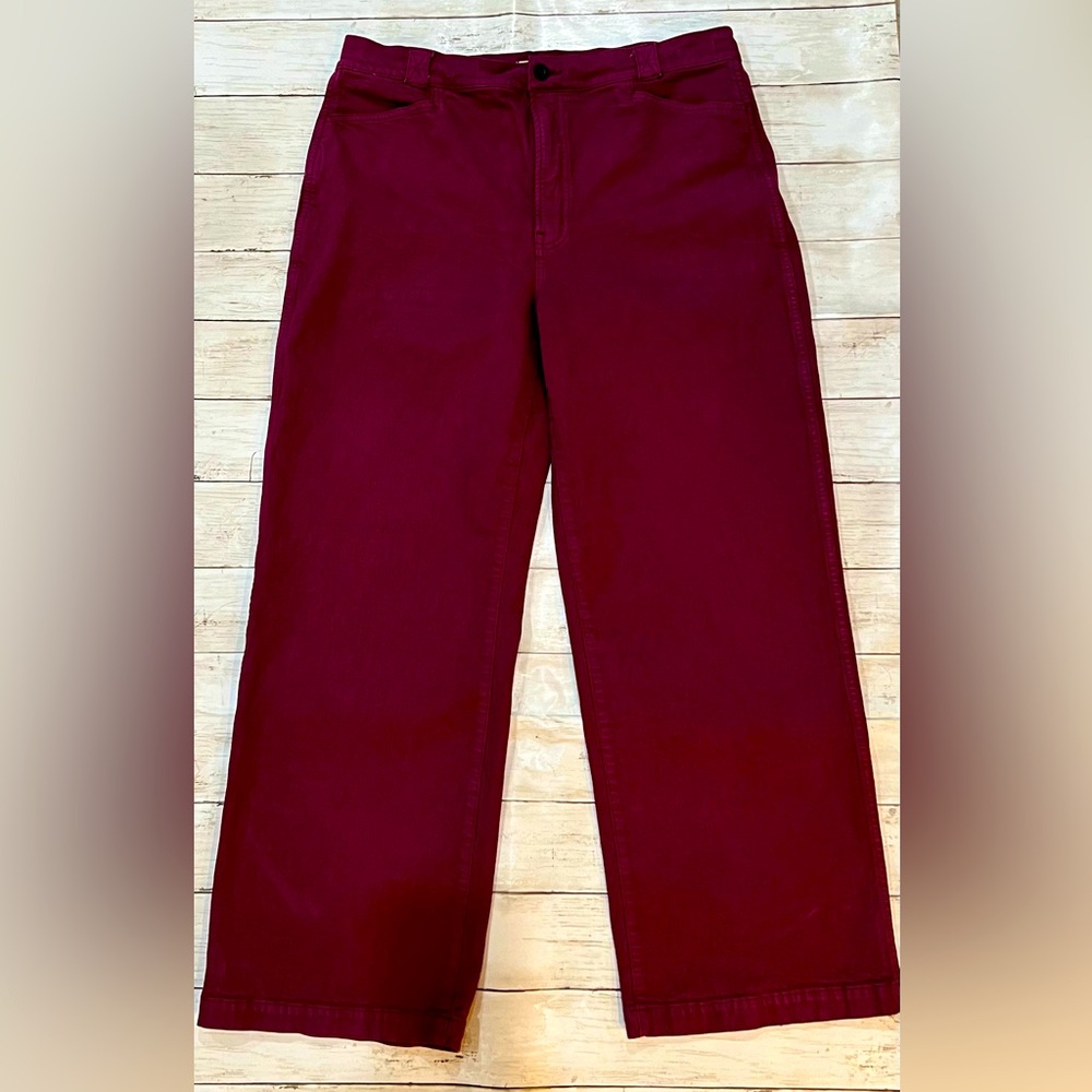 Madewell Burgundy Wide Leg Pants
